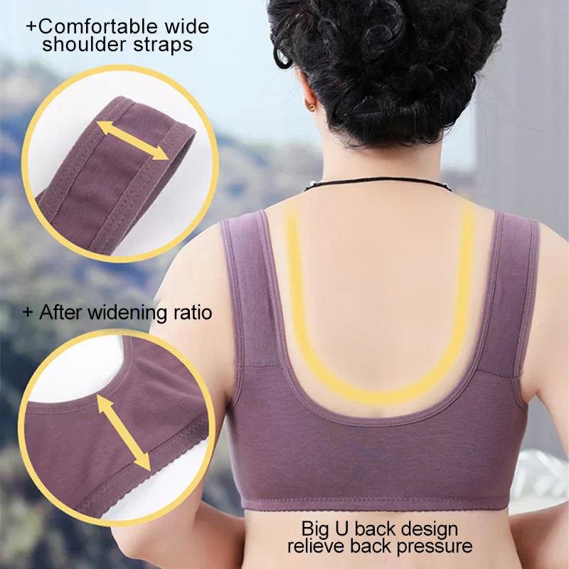 (Pack Of 3) New Anti Sagging Front Open Cooling Cotton Bra