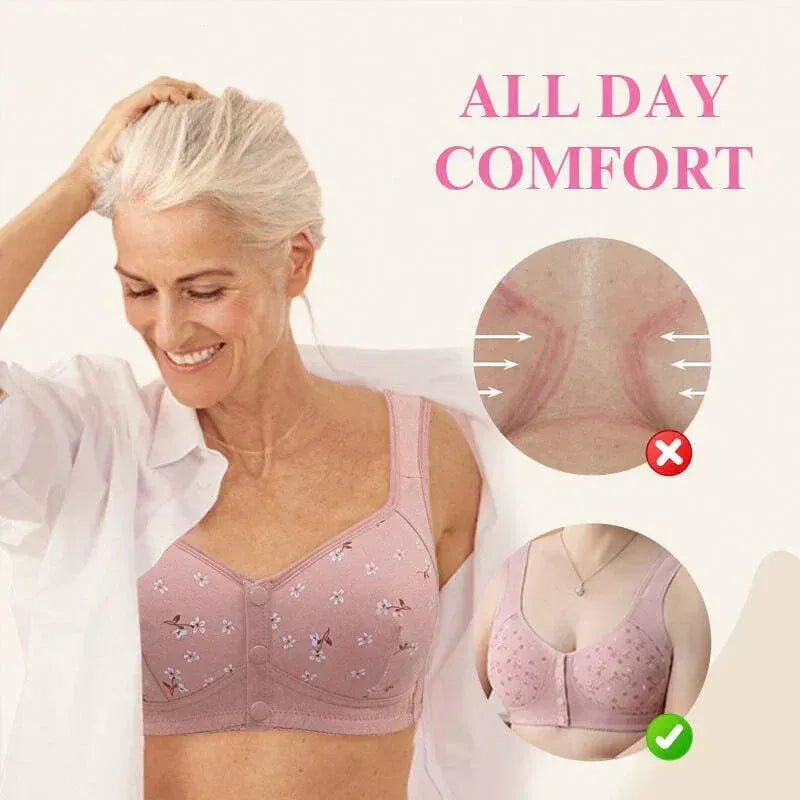(Pack of 3) New Anti Sagging Front Open Cooling Cotton Bra