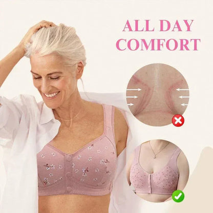 (Pack of 3) New Anti Sagging Front Open Cooling Cotton Bra