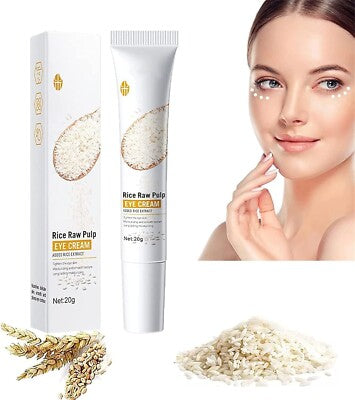 Rice Raw Pulp Eye Cream, Rice Raw Pulp Anti-Wrinkle Eye Cream, Removes Dark Circles